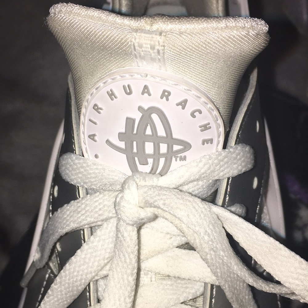 White & Grey Air Huaraches by NIKE